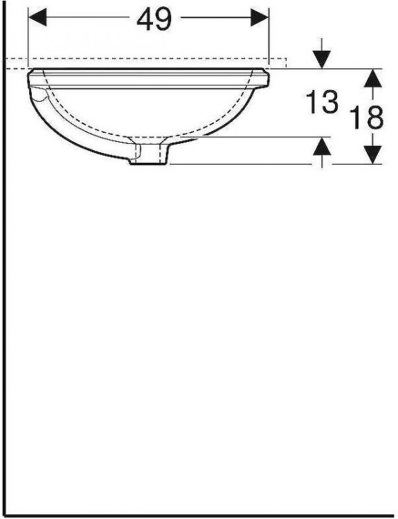Раковина Geberit VariForm 62 500.758.01.2 Белая