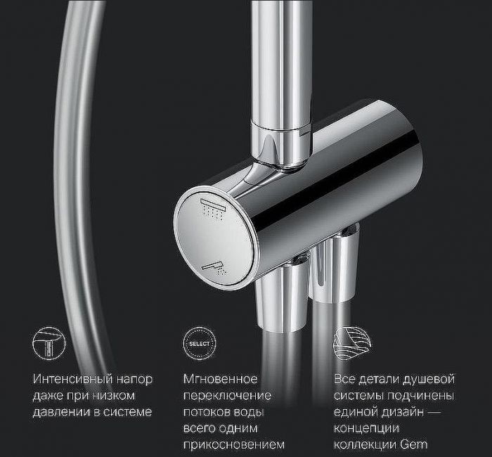 Душевая система AM.PM Gem F0790000 Хром