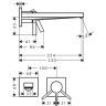 Hansgrohe Tecturis E Смеситель для раковины, настенный, цвет: черный матовый