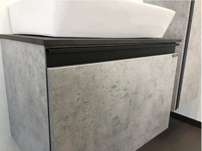 Тумба с раковиной Comforty Эдинбург 60 00-00001928 подвесная Бетон светлый