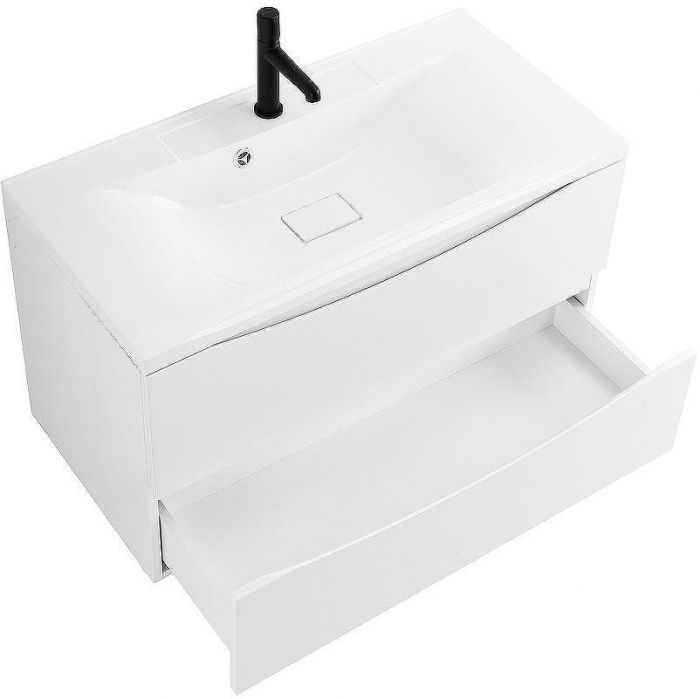 Тумба под раковину BelBagno Marino 110 MARINO-1100-2C-SO-BL-P подвесная Bianco Lucido