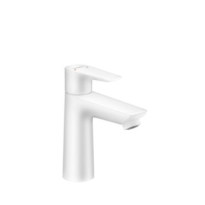 Hansgrohe Talis E Смеситель для раковины 110, на 1 отв, с донным клапаном, излив 112мм, цвет: белый матовый