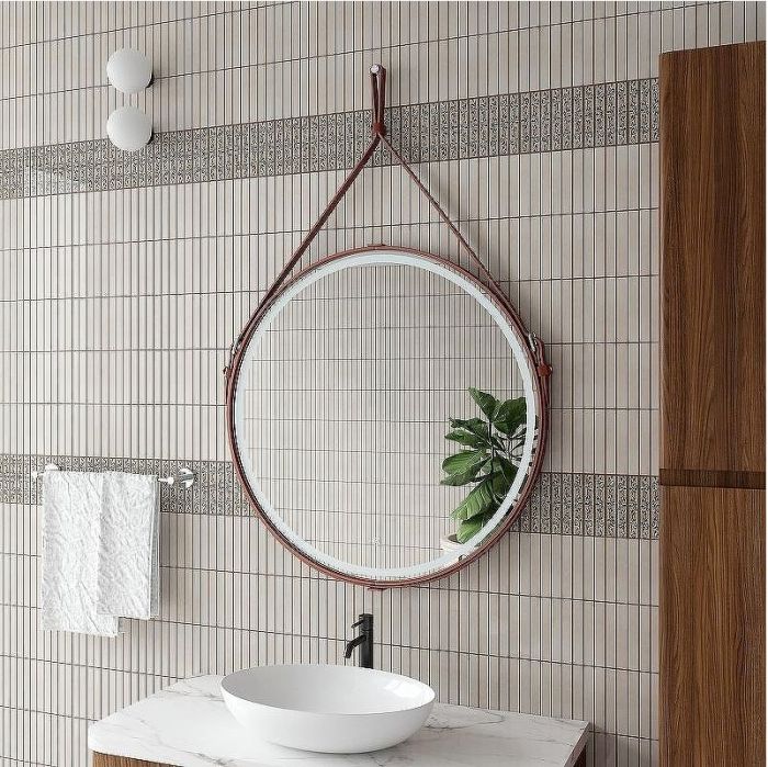 Зеркало Континент Millenium D 800 ЗЛП1378 с подсветкой Коричневое с сенсорным выключателем