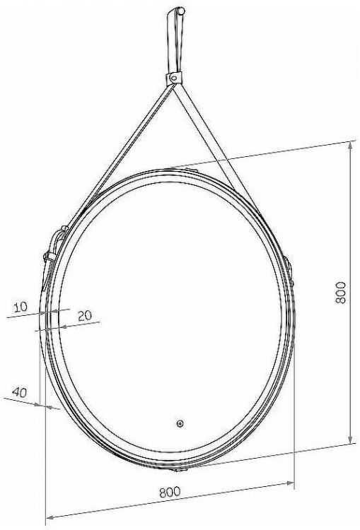 Зеркало Континент Millenium D 800 ЗЛП1378 с подсветкой Коричневое с сенсорным выключателем