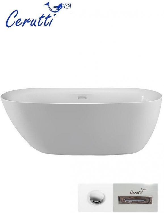 Акриловая ванна Ceruttispa Como 160x75 СT9901 без гидромассажа Акриловая ванна Ceruttispa Como 160x75 СT9901 без гидромассажа