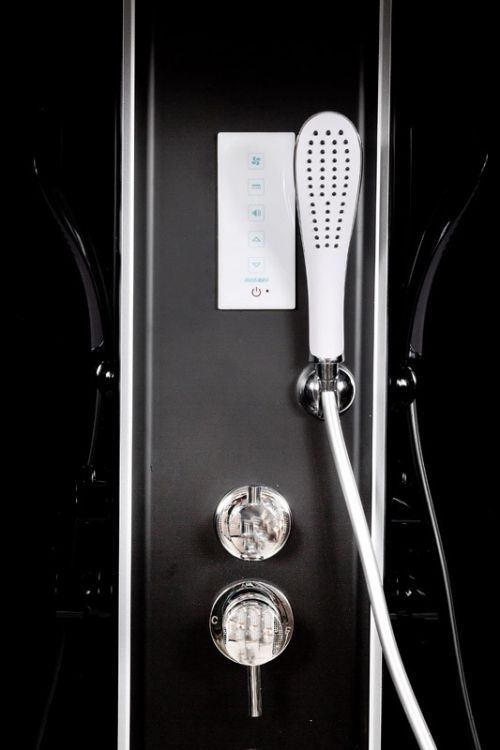 Душевая кабина Deto L 810 с электрикой BLACK 100x100x215 Душевая кабина Deto L 810 с электрикой BLACK 100x100x215