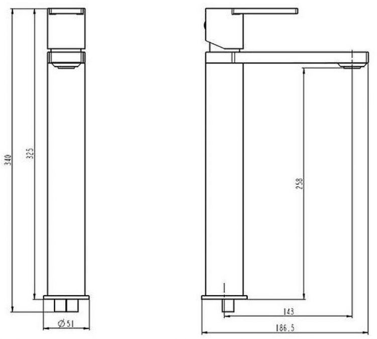 Смеситель для раковины Caprigo Kub 54-023-crm Хром