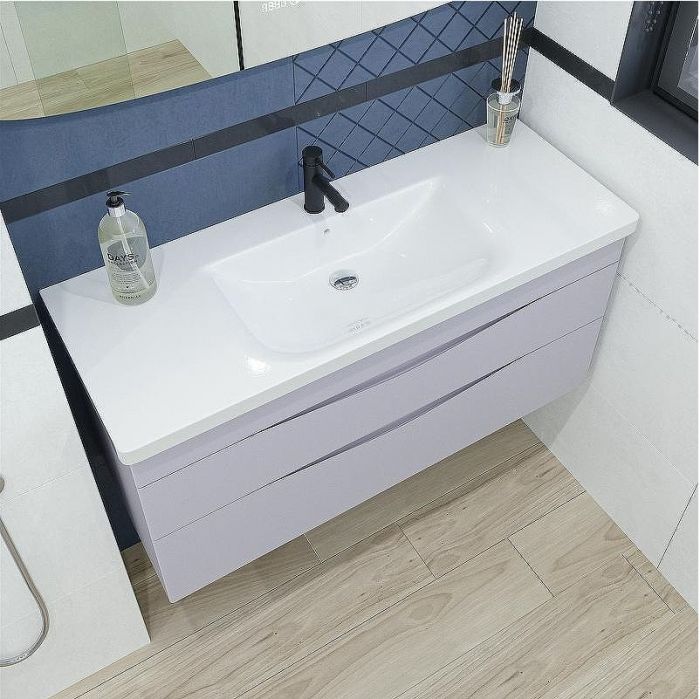 Тумба под раковину Caprigo Lento 120 36216-SF028 подвесная Серая матовая