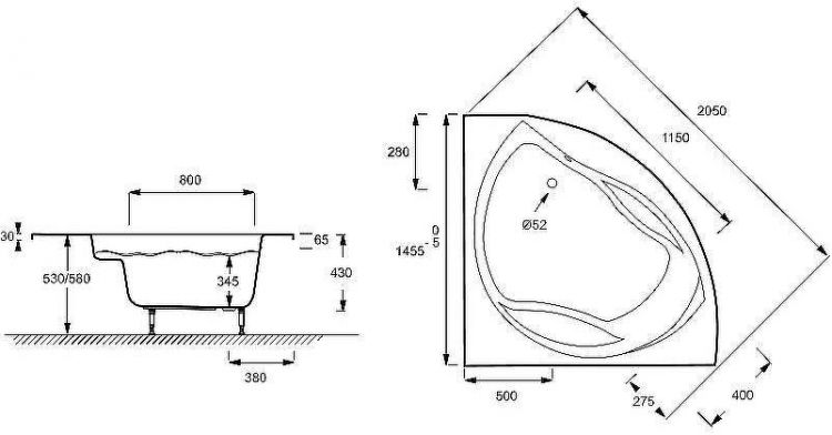 Акриловая ванна Jacob Delafon Presquile 145x145 E6045RU-00 без гидромассажа Акриловая ванна Jacob Delafon Presquile 145x145 E6045RU-00 без гидромассажа