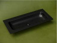Раковина накладная CERAMICANOVA Grace прямоугольная, без отверстия под смеситель, цвет черный матовый CN7013MBwx