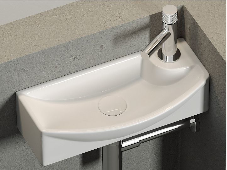 Умывальник CERAMICANOVA Element подвесной прямоугольный с крепежом (чаша слева, отверстие под смеситель справа) CN6038L