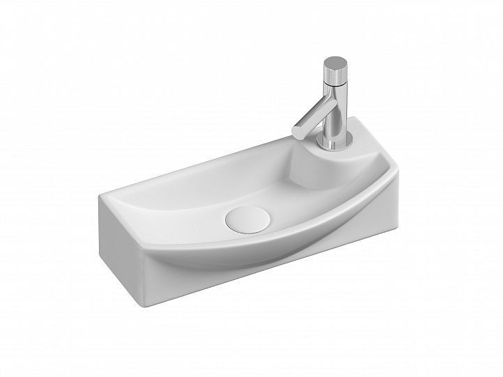 Умывальник CERAMICANOVA Element подвесной прямоугольный с крепежом (чаша слева, отверстие под смеситель справа) CN6038L