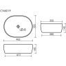 Умывальник CERAMICANOVA Element чаша накладная овальная 480x350x140 мм CN6019