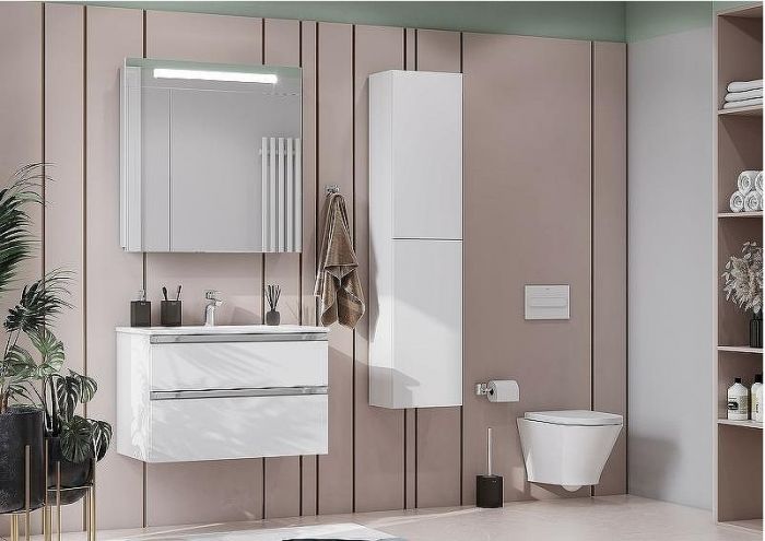 Тумба под раковину Roca The Gap 80 A857399806 подвесная Белый глянец