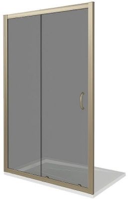 Душевая дверь Good Door Jazze 110 WTW-110-C-G профиль Золото стекло прозрачное