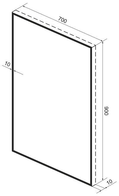 Зеркало Wellsee 7 Rays' Spectrum 70 172200680-172200690 цвет Черный матовый