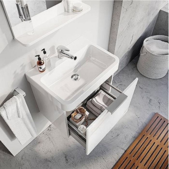 Тумба под раковину Ravak Be Happy II 53 X000001097 подвесная Белая