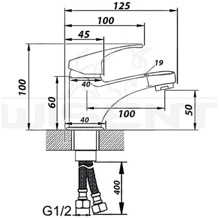 Смеситель для раковины Wisent W10212 цвет Хром Смеситель для раковины Wisent W10212 цвет Хром