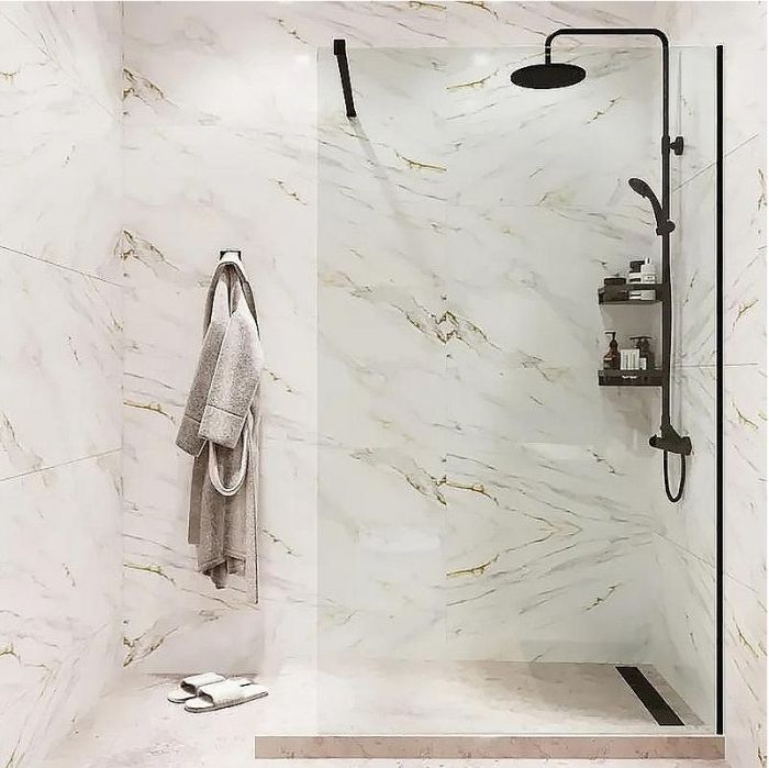 Душевая перегородка Reflexion Walk in 90 RX20090CBL-14 профиль Черный матовый стекло прозрачное