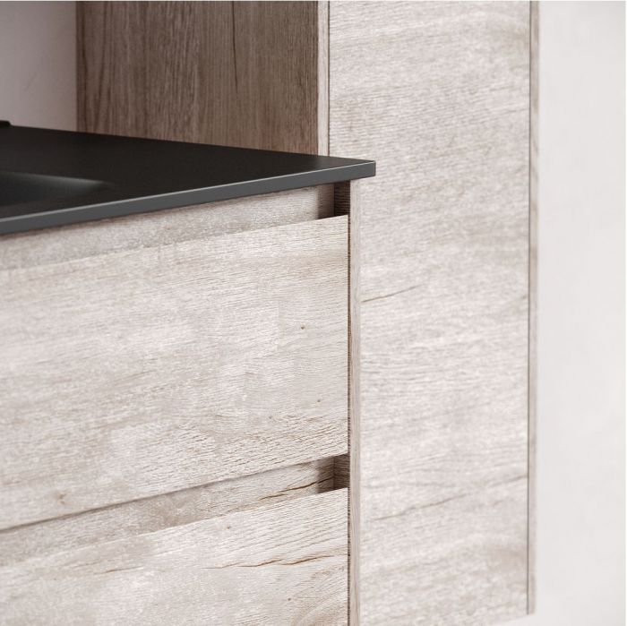 Тумба подвесная SANCOS под раковину Libra, дуб галифакс натуральный 990х450х500 мм, LB100EG