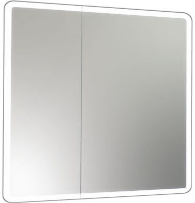 Зеркальный шкаф Mixline Сканди 80 553164 с подсветкой цвет Белый