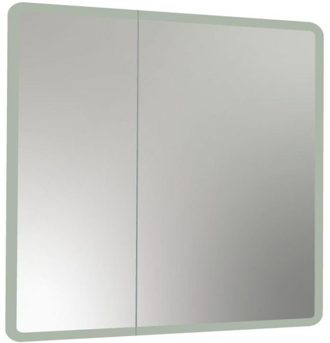 Зеркальный шкаф Mixline Сканди 80 553164 с подсветкой цвет Белый