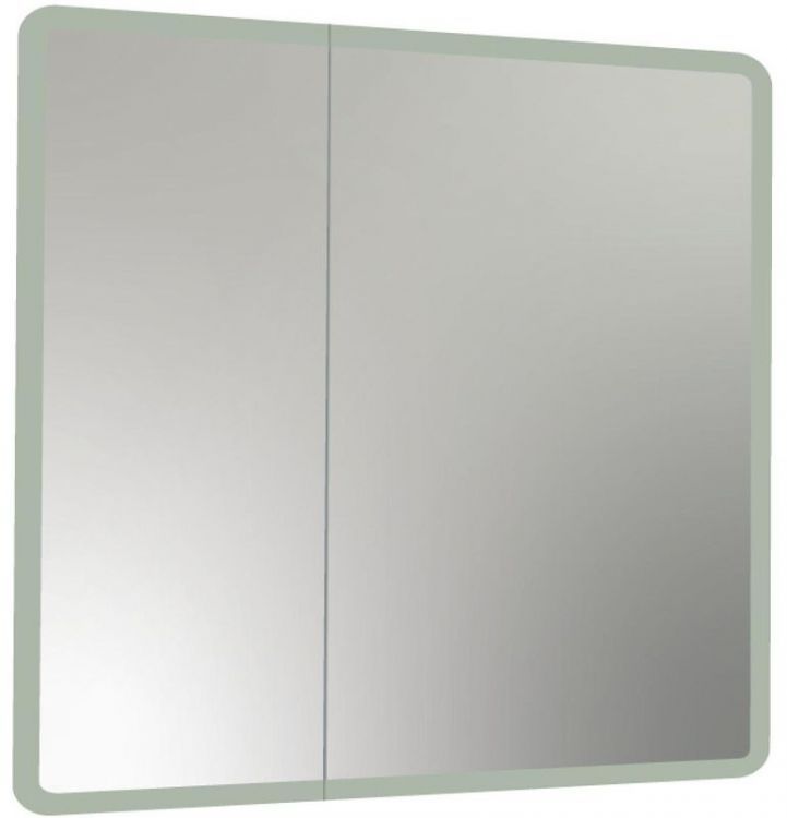 Зеркальный шкаф Mixline Сканди 80 553164 с подсветкой цвет Белый