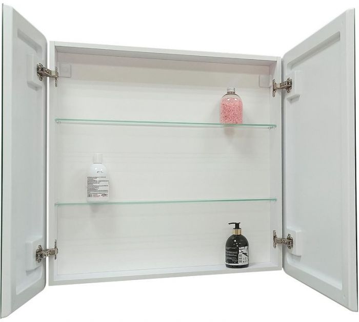 Зеркальный шкаф Mixline Сканди 80 553164 с подсветкой цвет Белый