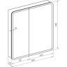 Зеркальный шкаф Mixline Сканди 80 553164 с подсветкой цвет Белый