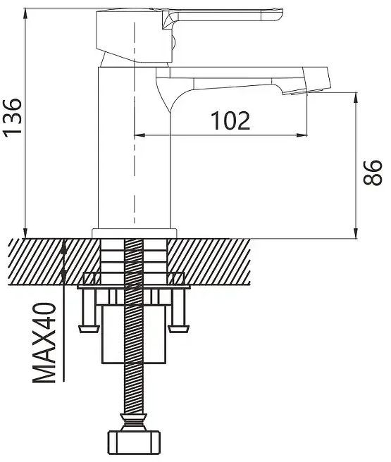 Смеситель для раковины Shevanik S8101 цвет Хром
