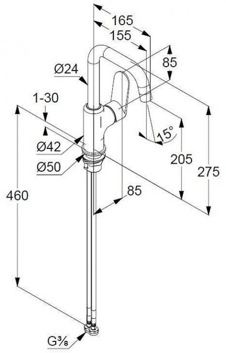 Смеситель для раковины Kludi X1 320280575 цвет Хром