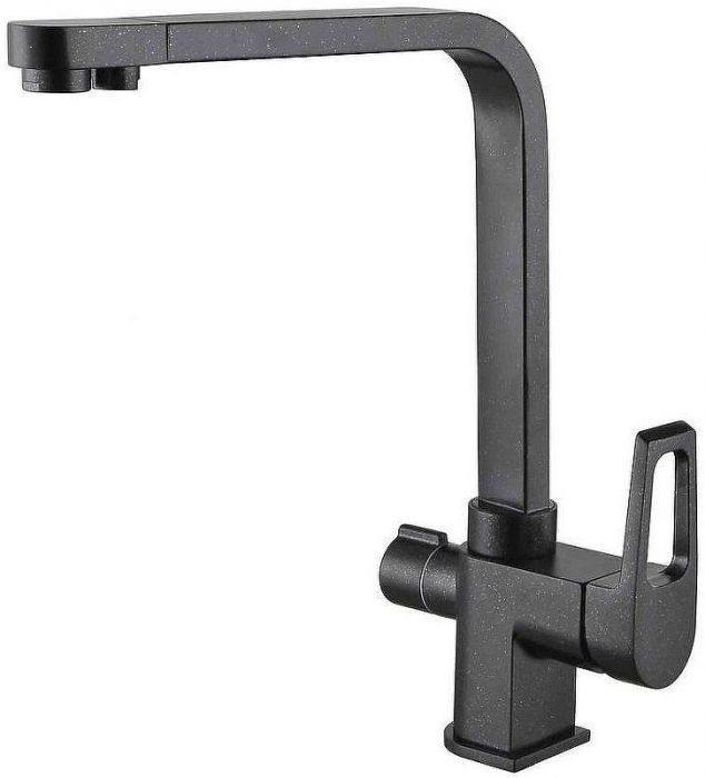 Смеситель для кухни ZorG Sanitary ZR334YF Черный металлик