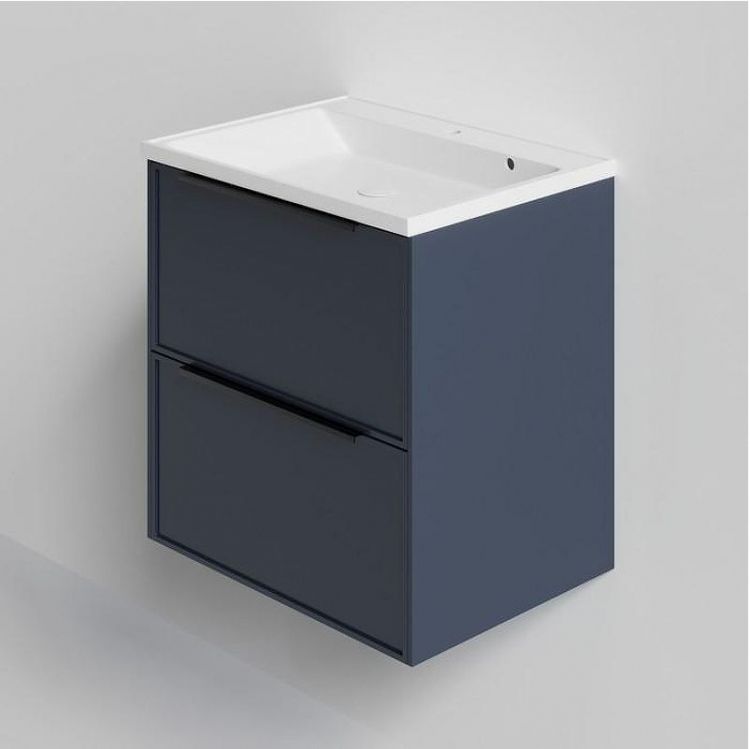 Тумба под раковину La Fenice Simpla Twin 60 FNC-01-SIM-BG-60-2 подвесная Синяя матовая
