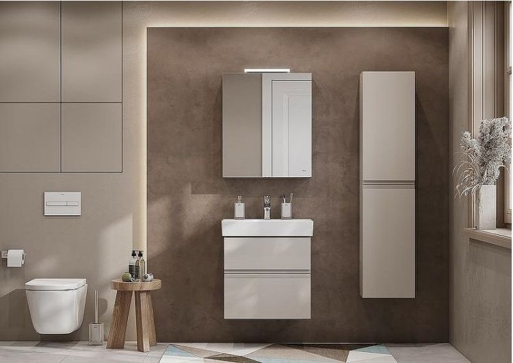 Шкаф пенал Roca Oleta 35 A857650515 подвесной Капучино