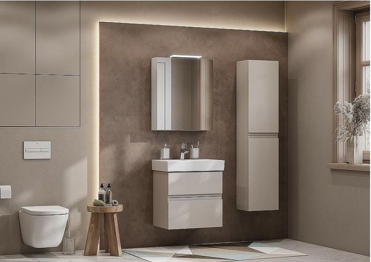 Шкаф пенал Roca Oleta 35 A857650515 подвесной Капучино