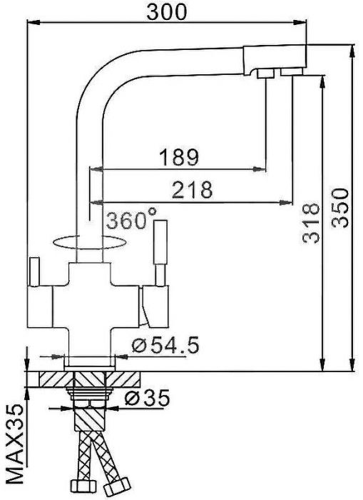 Смеситель для кухни Frap H52 F4352-24 Молочный