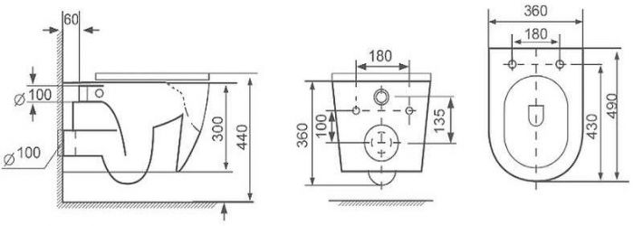 Унитаз Royce Force RCT-131305WH подвесной с сиденьем Микролифт