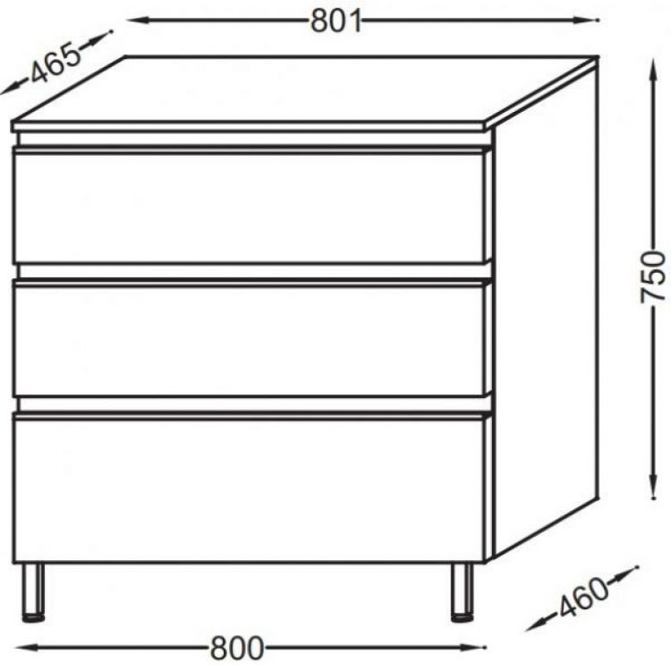 Комод Jacob Delafon Vox EB2066-RA-G1C