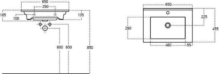 Тумба с раковиной STWORKI Хаммель 65 TR-701394 подвесная цвет Грин софт