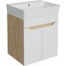 Тумба с раковиной DIWO Архангельск 50 подвесная цвет Белый Дуб сонома