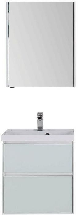 Тумба под раковину Aquanet Гласс 60 196961 подвесная Белая