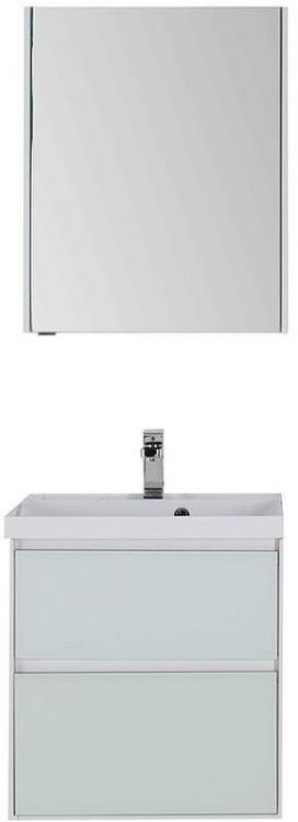 Тумба под раковину Aquanet Гласс 60 196961 подвесная Белая