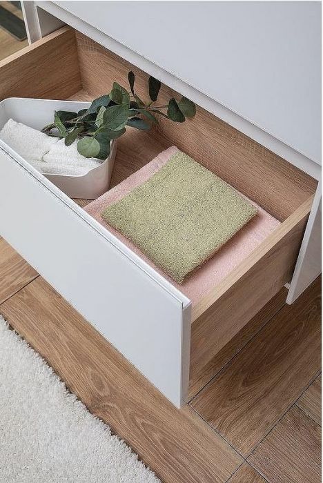 Тумба под раковину Aquanet Гласс 60 196961 подвесная Белая