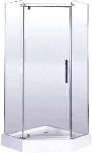 Душевой уголок Esbano ESR-8170 100x100 ESUGR8170 профиль Хром стекло рифленое