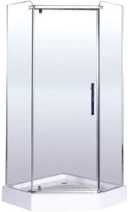 Душевой уголок Esbano ESR-8170 100x100 ESUGR8170 профиль Хром стекло рифленое