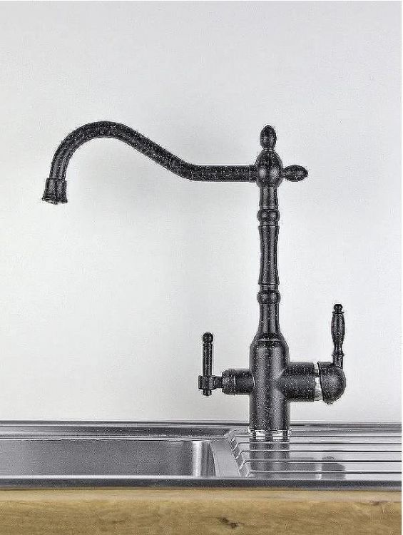 Смеситель для кухни Viko V-5324 Черный мрамор