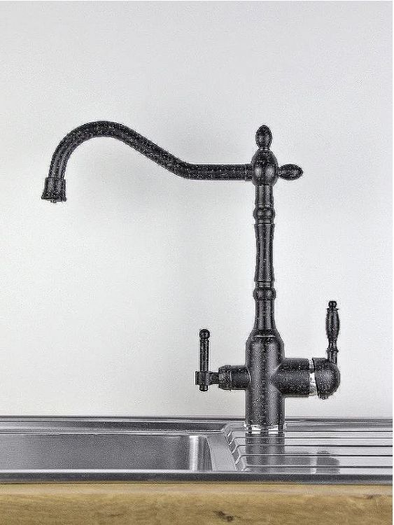 Смеситель для кухни Viko V-5324 Черный мрамор