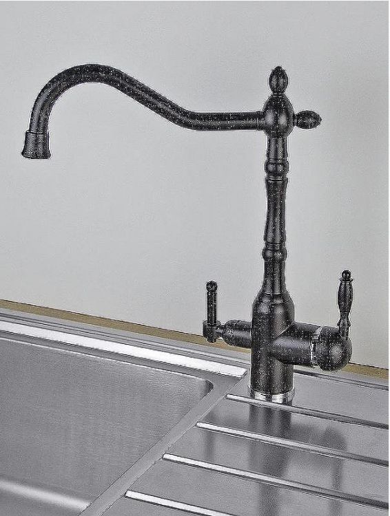 Смеситель для кухни Viko V-5324 Черный мрамор