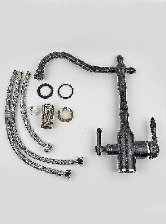 Смеситель для кухни Viko V-5324 Черный мрамор