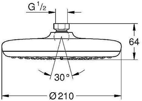 Верхний душ Grohe Tempesta 210 26408000 Хром